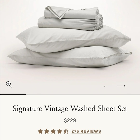 Signature Vintage Washed Bedding Set - Light Gray - Picture 1 of 1